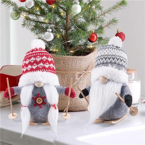 Amazon.com: D-FantiX Christmas Gnomes Plush, 2 Pack Handmade  2 Pcs Scandinavian Handmade Swedish Tomte Figurine Nordic Plush Toy Christmas